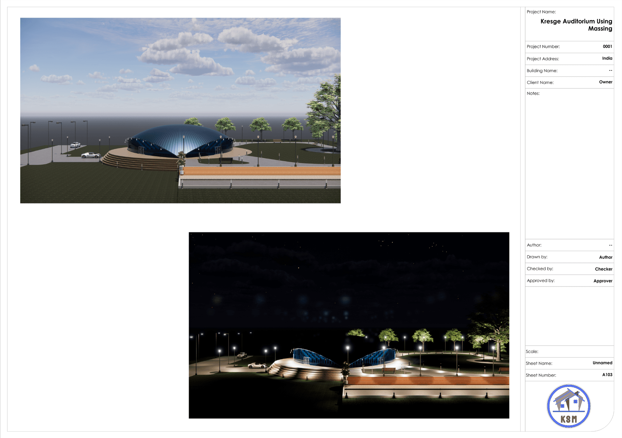 Kresge Auditorium – Night Render
