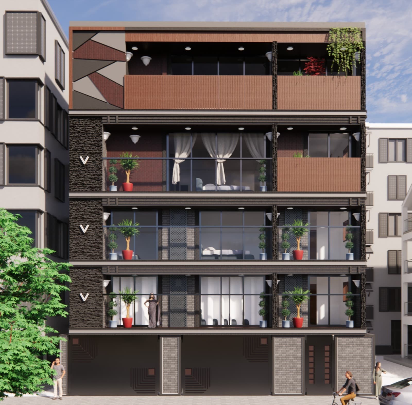 Multi-Storey Structural BIM Model – Exploded View